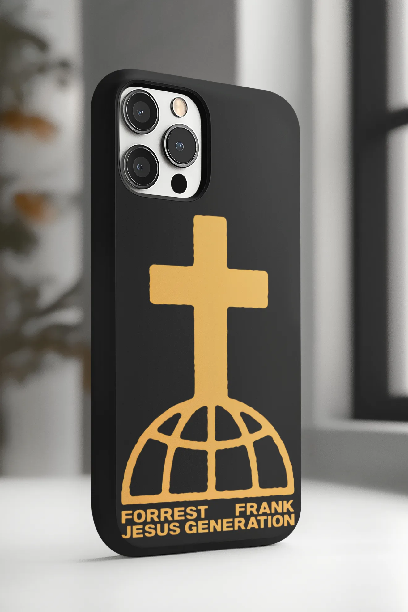 Forrest Frank Cross Globe Gold Phone Case